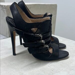 Manolo Blahnik Black Strappy Heels